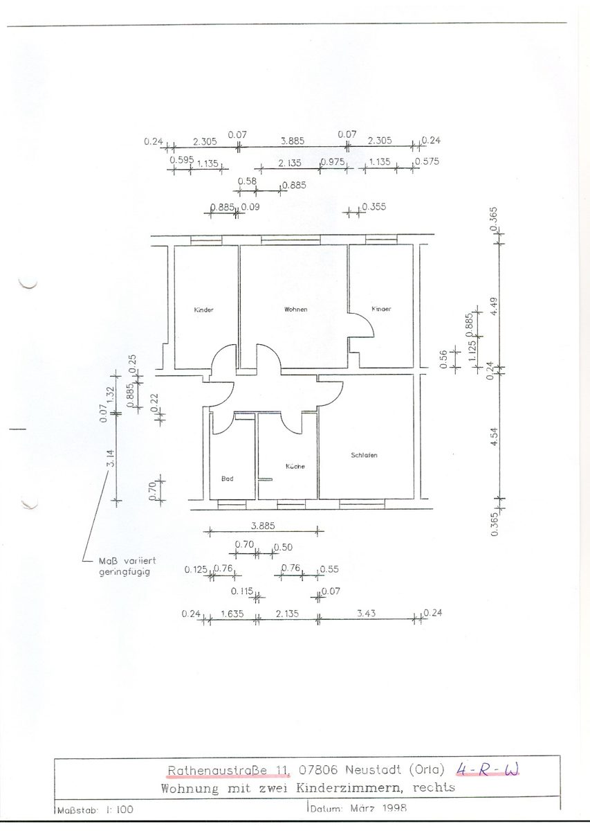 Grundriss: 4-Zimmer-Wohnung in der Rathenaustraße (Bild 2 von 2)